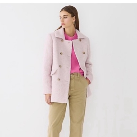 J. Crew Collection peacoat in Italian brushed blend in Soft Pink New with Tags! - Picture 5 of 12